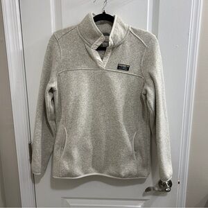 Women's L.L.Bean Sweater Fleece Pullover in Cream